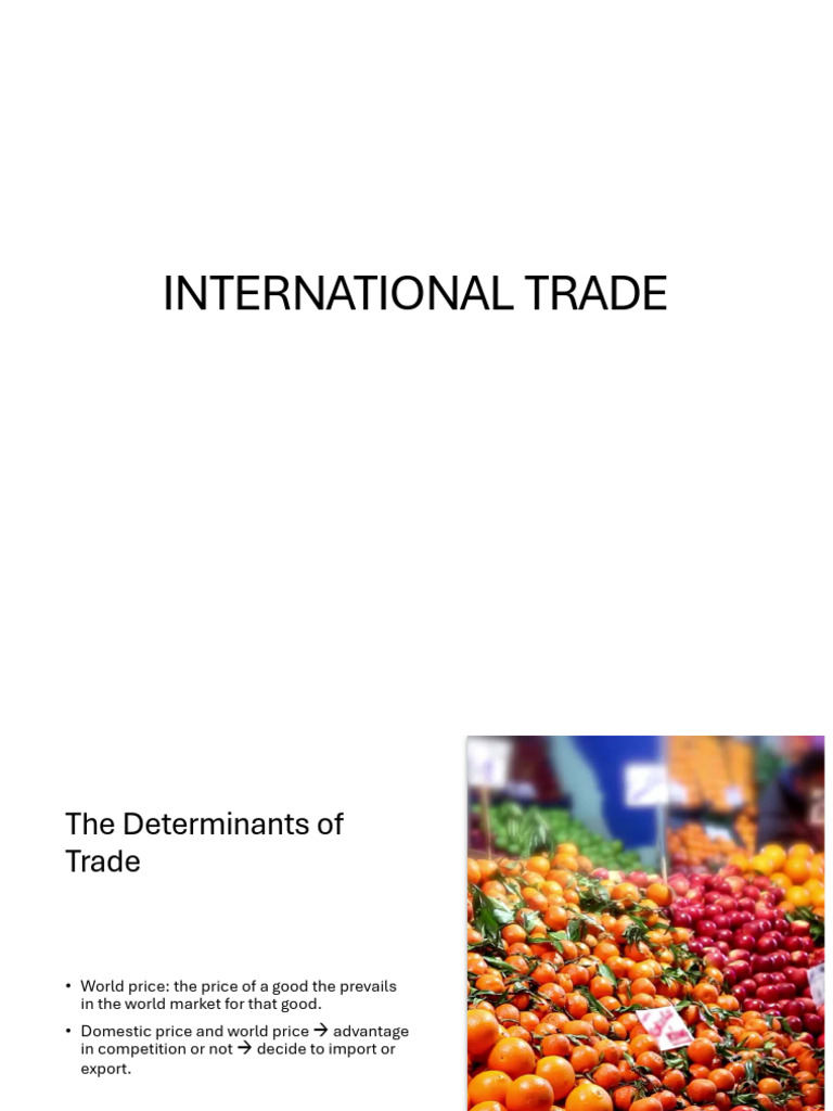 Key Factors in International Trade | PDF