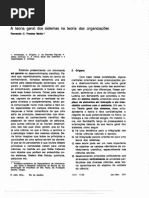 A Teoria Geral Dos Sistemas Na Teoria Das Orqanizacoes