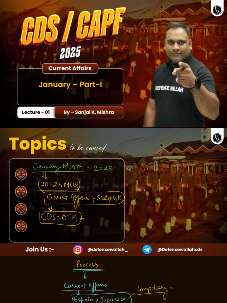 Current Affairs 01 - Class Notes | PDF