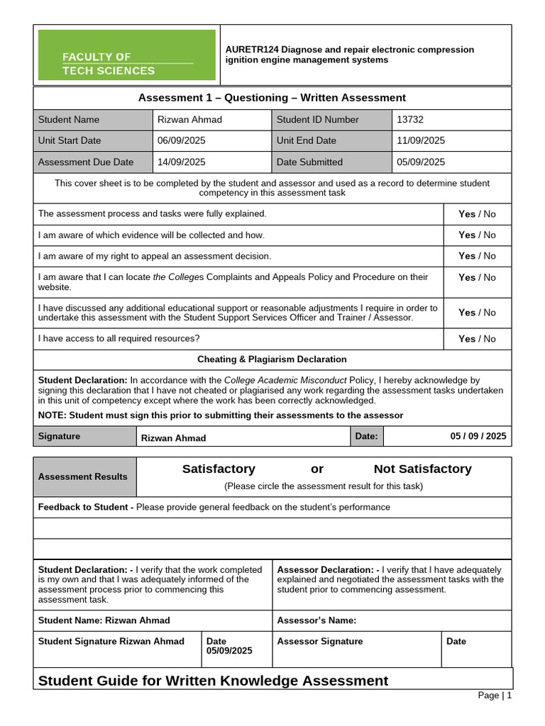 Assessment for Diesel Engine Management | PDF | Fuel Injection | Diesel ...