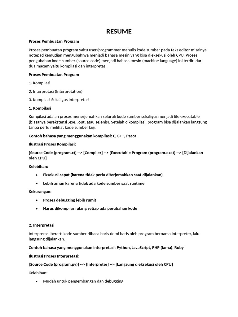 Resume Dan Soal Uas | PDF