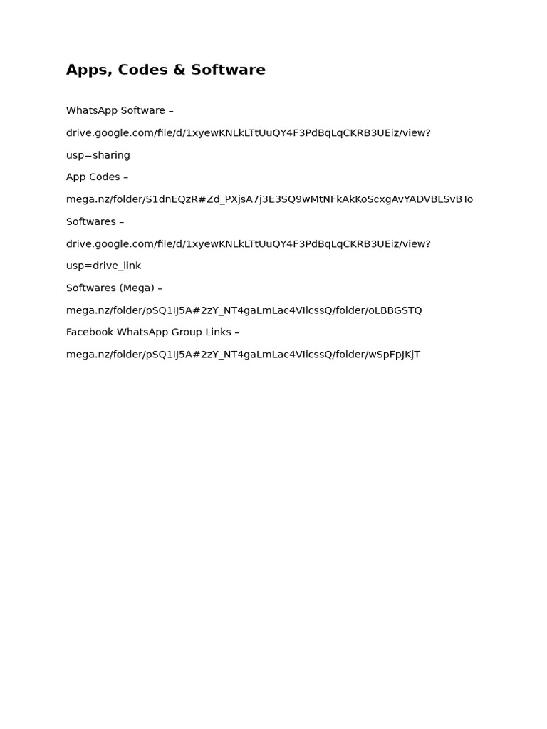 Apps, Codes & Software | PDF