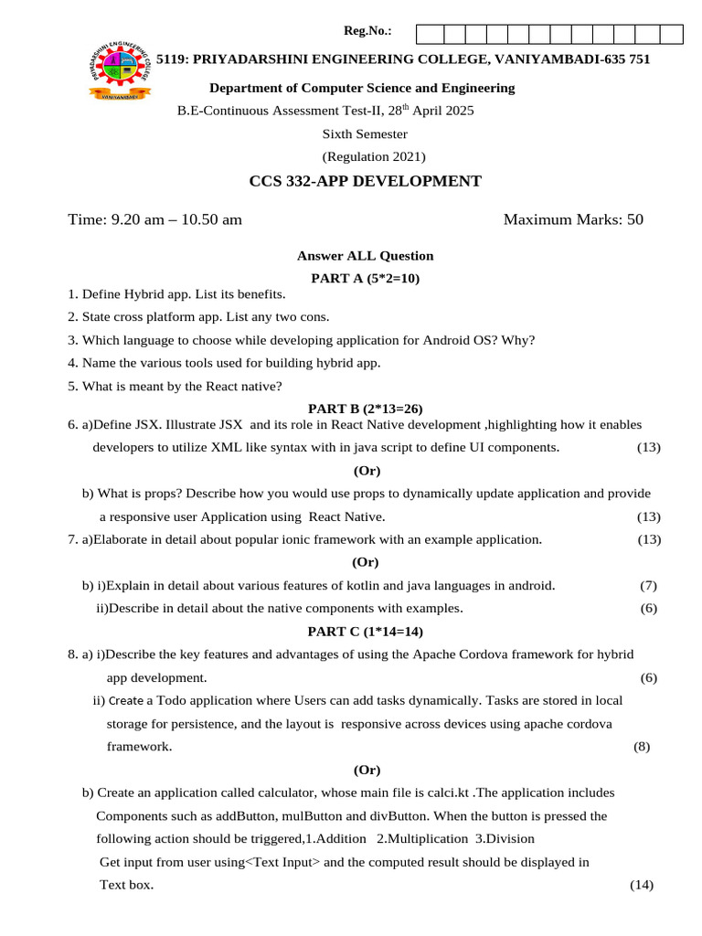Android App Development Assessment | PDF | Mobile App | Android ...