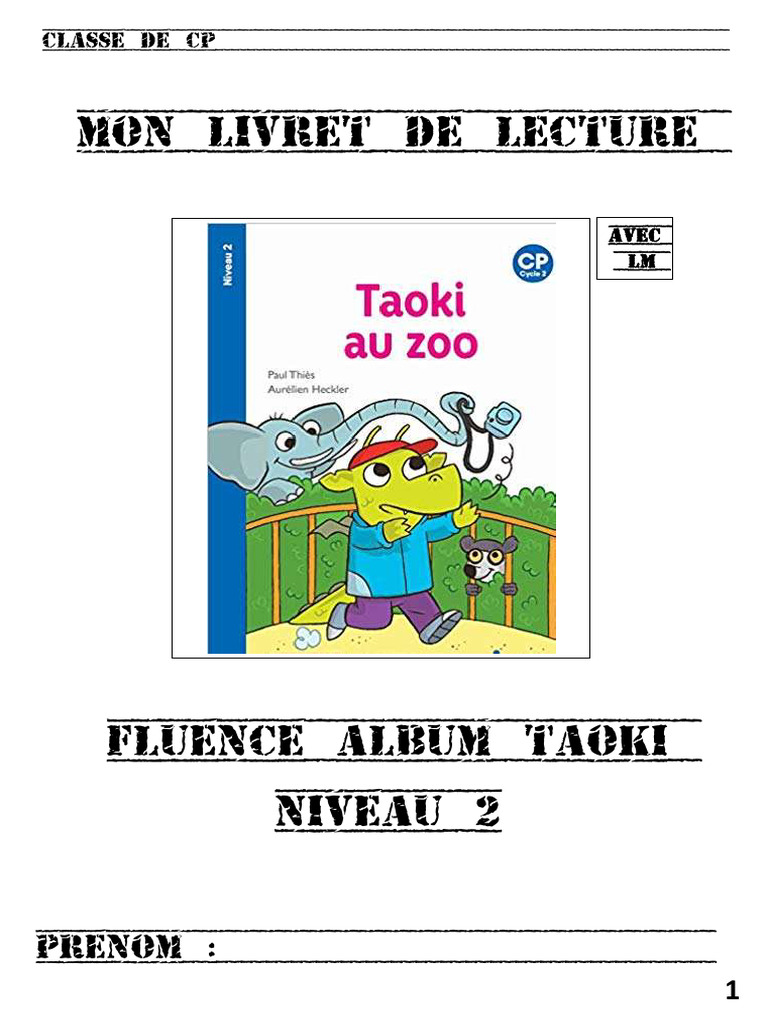 Visite au zoo avec Taoki | PDF