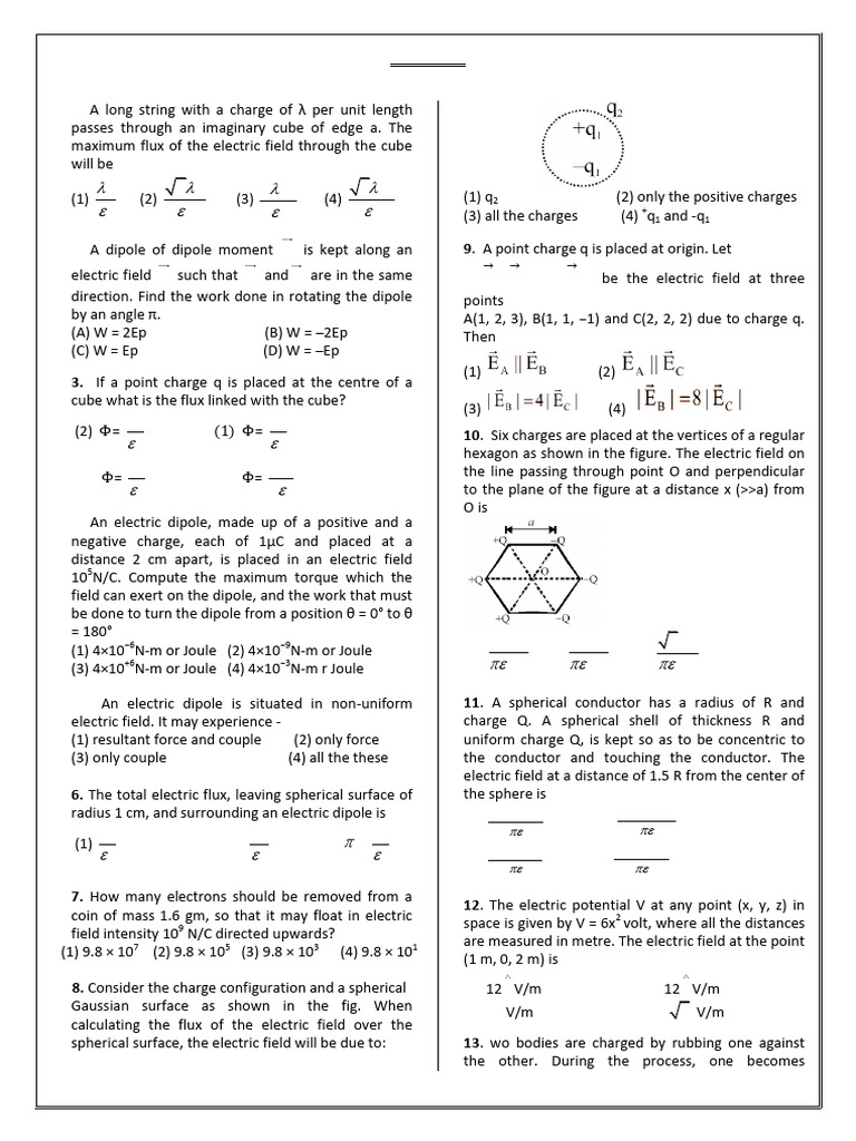 Electric Fields and Charge Concepts | PDF | Electric Field | Sphere