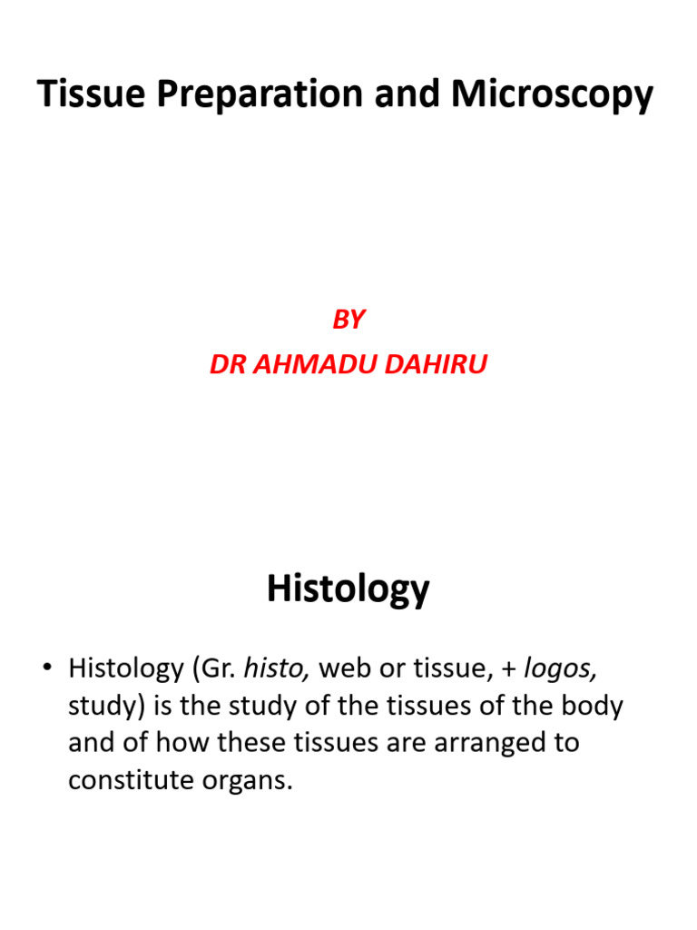 Tissue Preparation for Microscopy Guide | PDF | Fixation (Histology ...