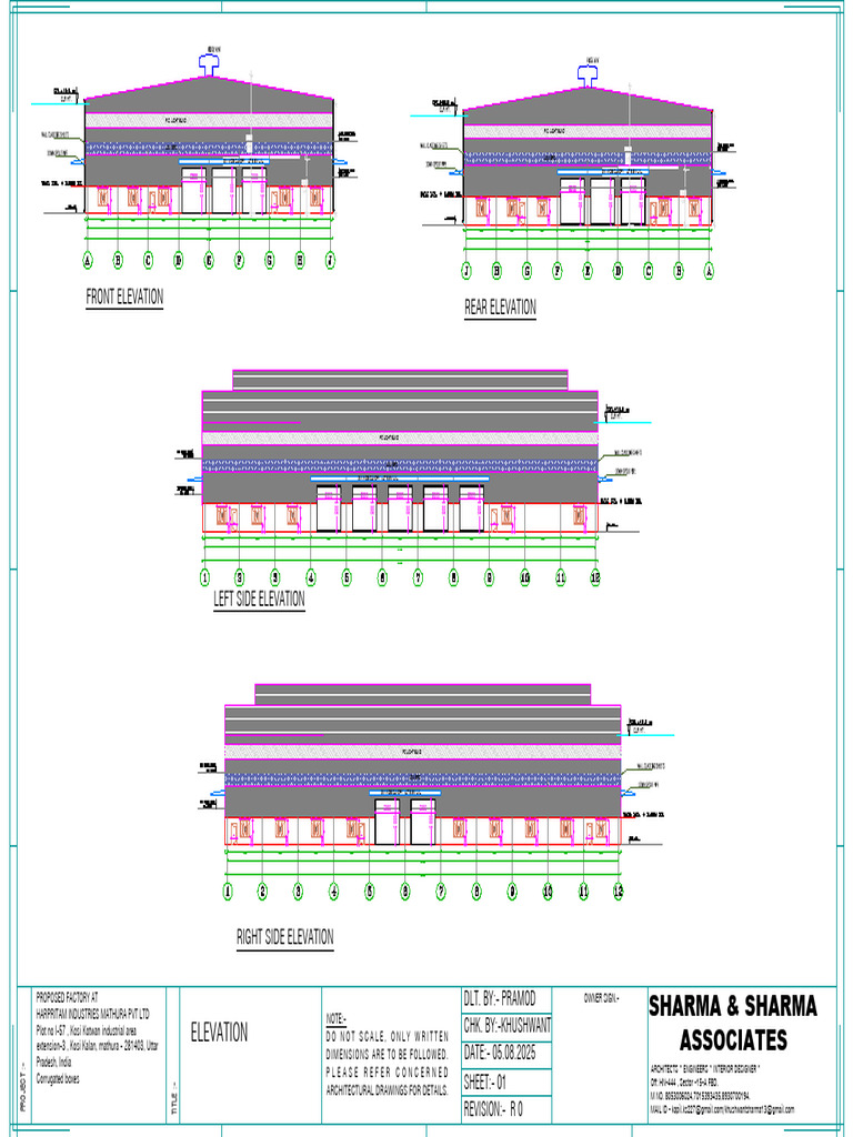 Mathura Harpritam Industries Machine Layout-Elevations | PDF