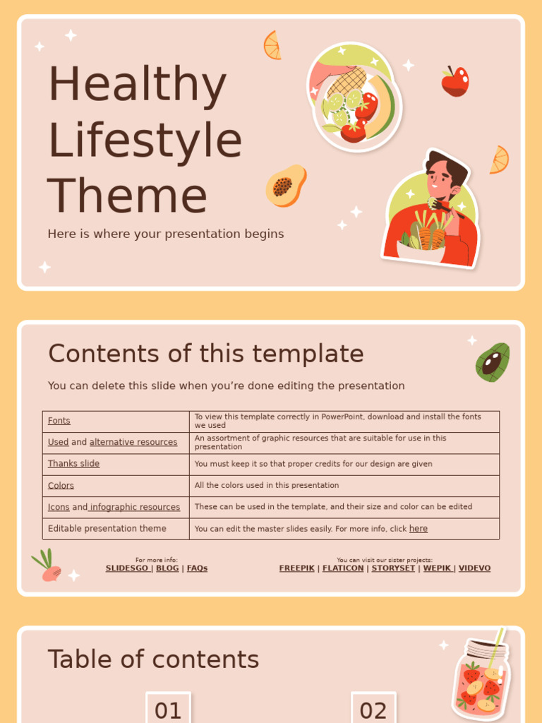 Healthy Lifestyle Presentation Template | PDF | Planets | Mercury (Planet)
