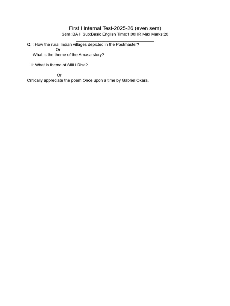 BA I Basic English | PDF
