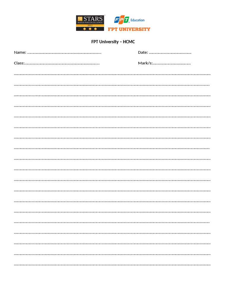FPT University HCMC Student Document | PDF