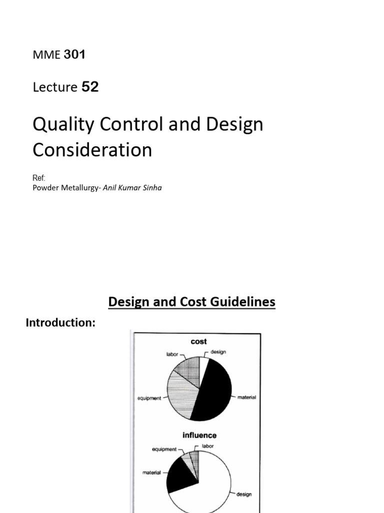 Quality Control in Powder Metallurgy Design | PDF