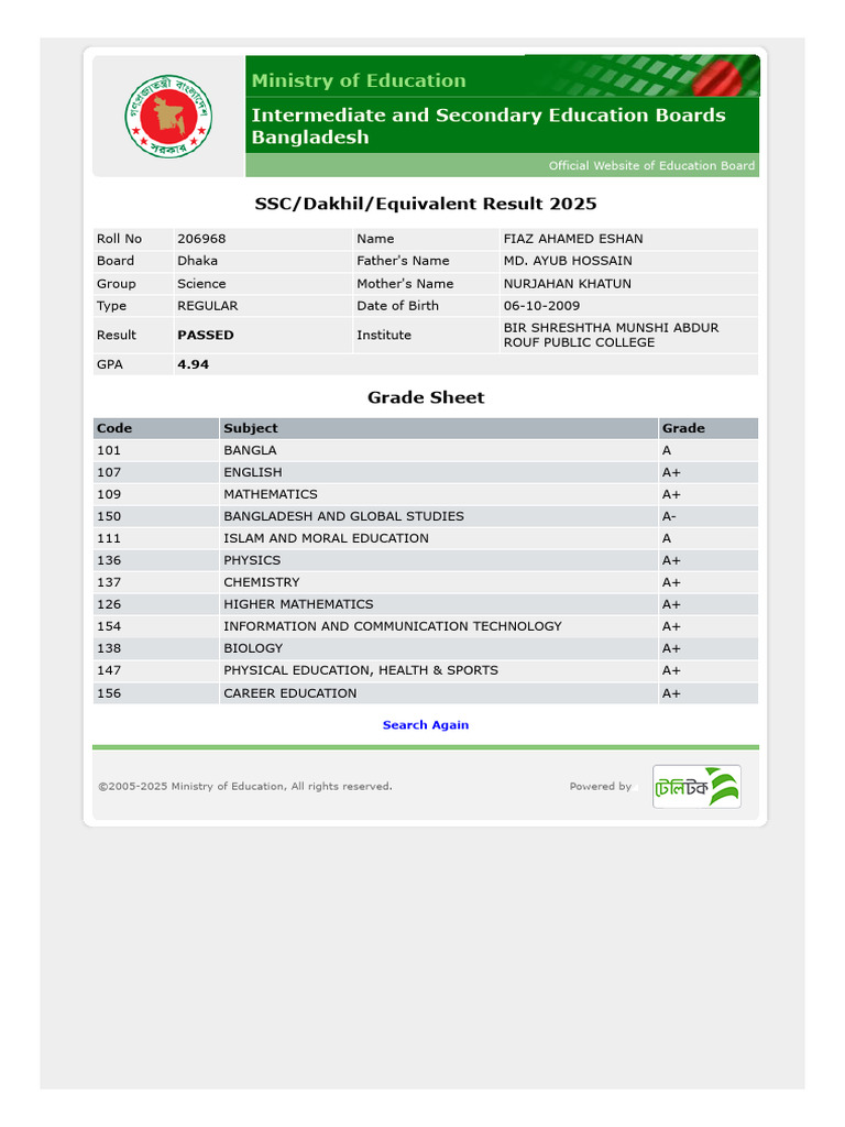 Education Board Bangladesh Pdf