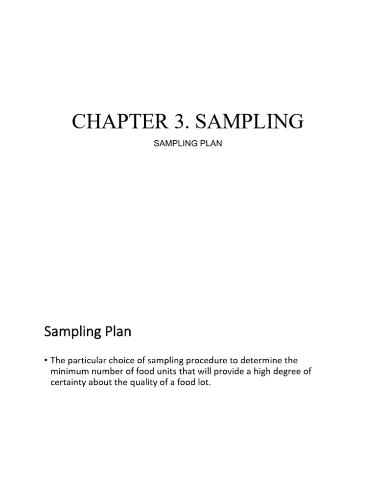 BF3525E - Ch3 - Sampling Plan | PDF