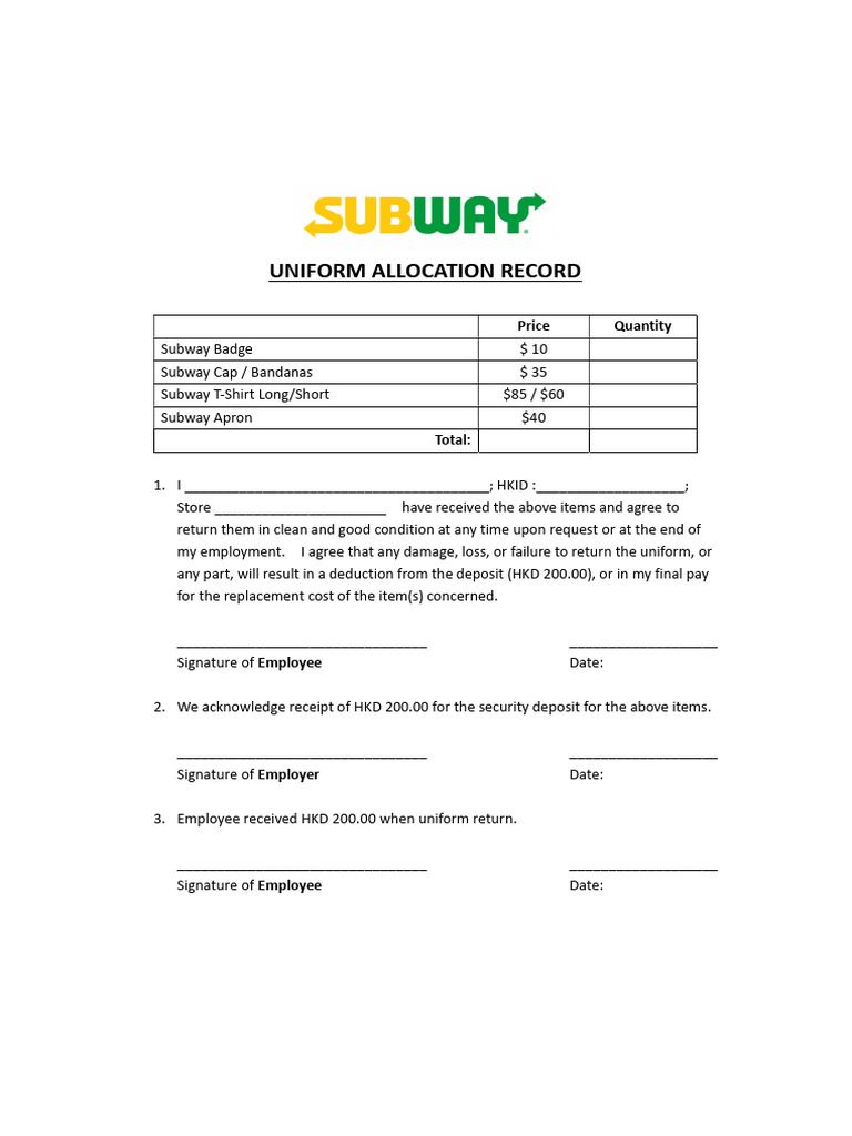 Uniform Deposit Acknowledgment Form | PDF