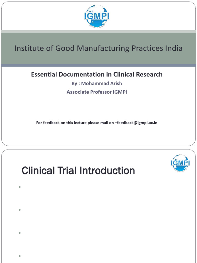Essential Clinical Research Documentation | PDF | Clinical Trial ...