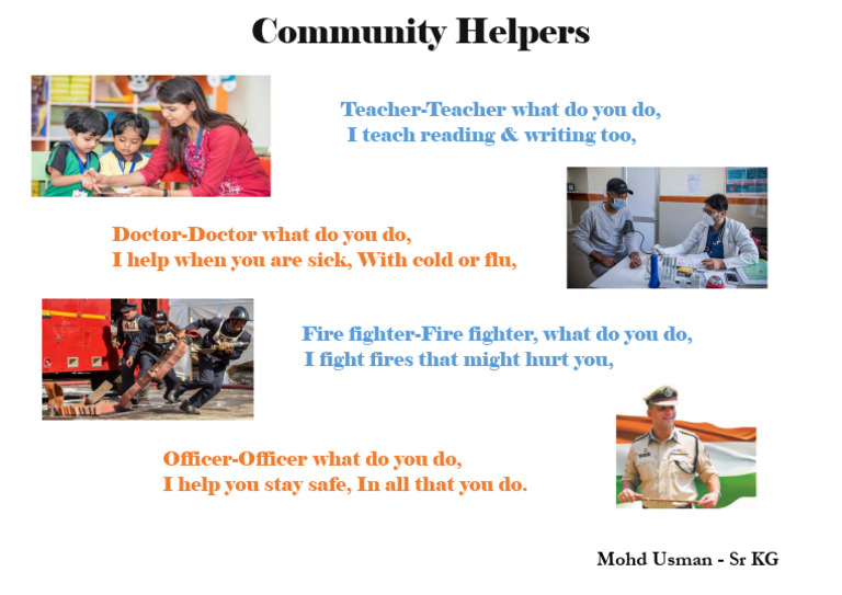 Community Helpers: Roles and Rhymes | PDF