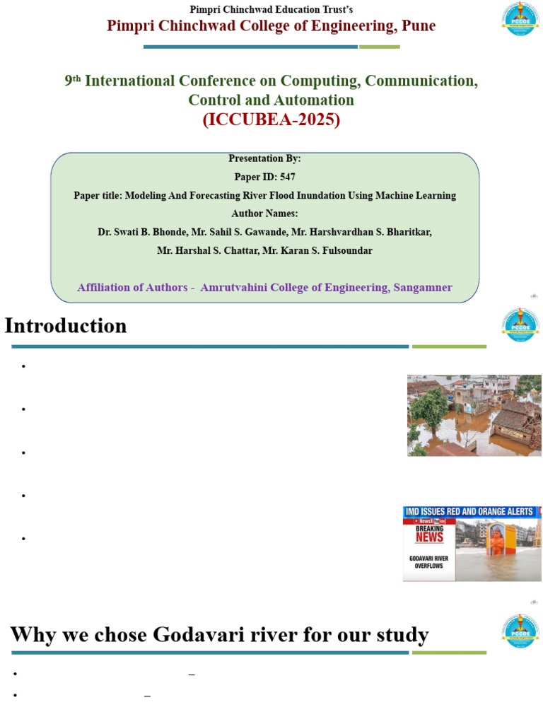 Machine Learning for Flood Prediction | PDF | Flood | Mean Squared Error