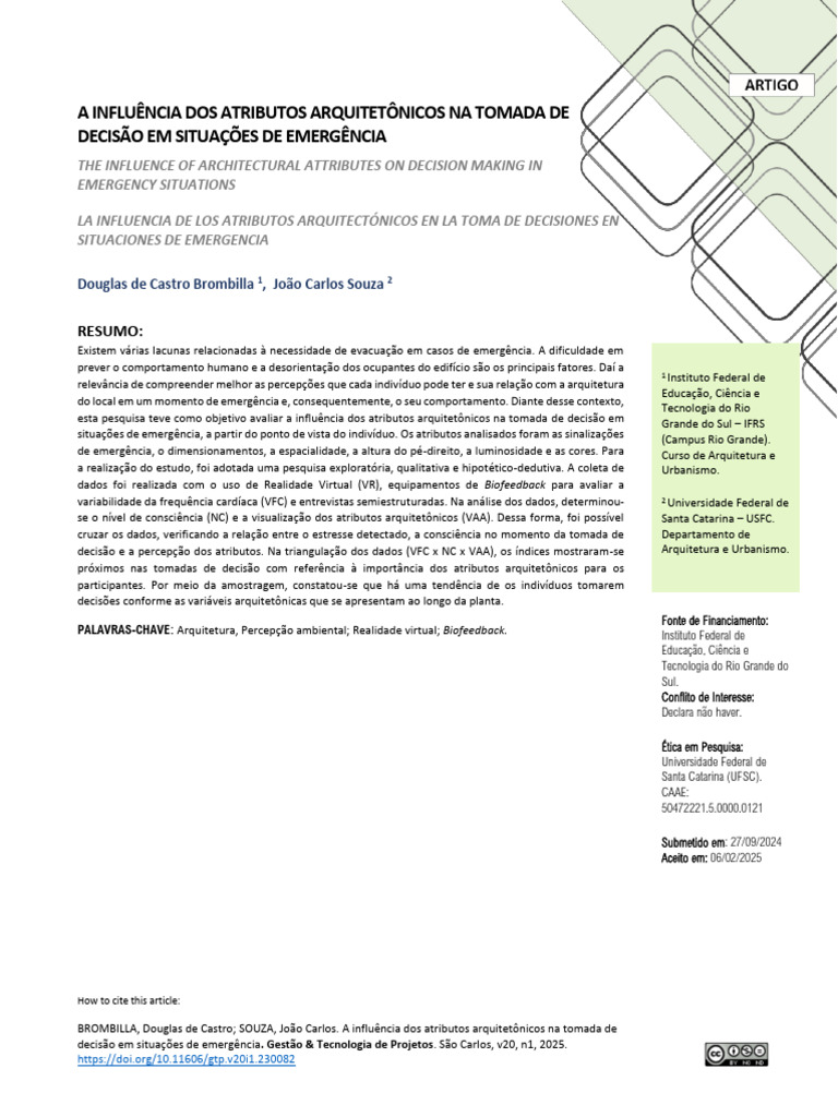 3 230082 Brombilla+Et+Al+ +influencia | PDF | Realidade virtual | Humano