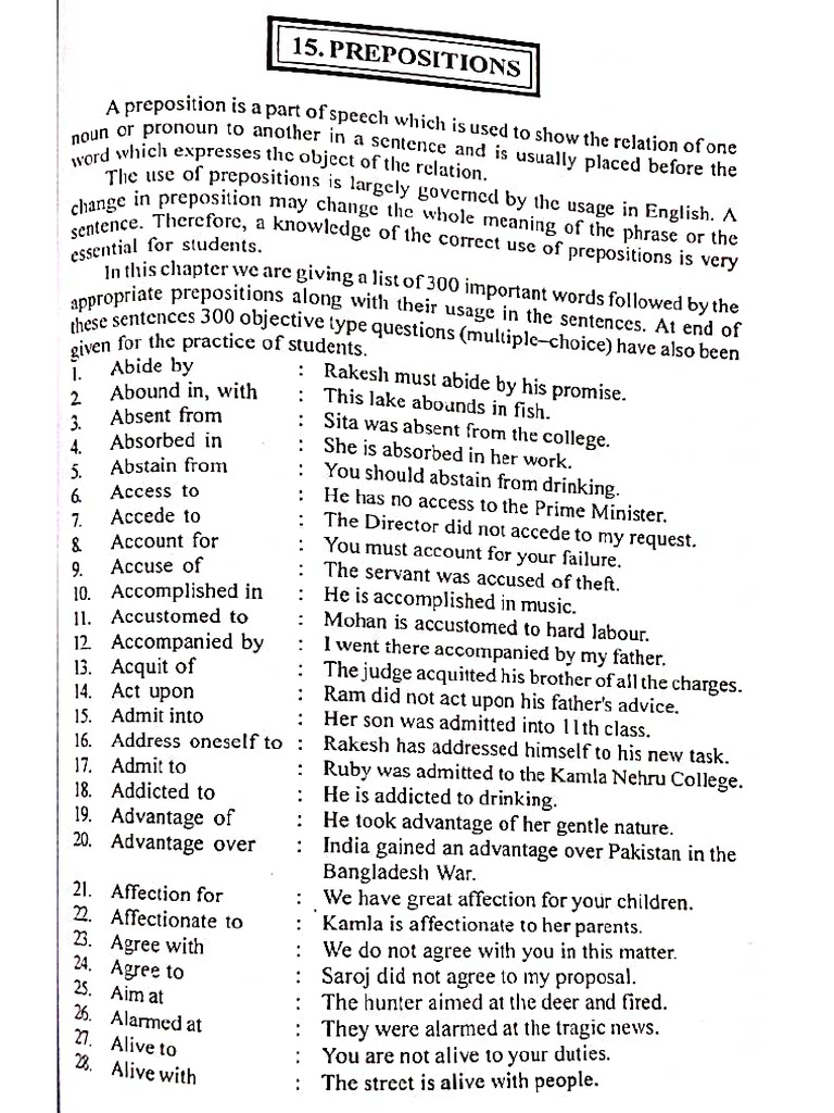 Prepositions | PDF
