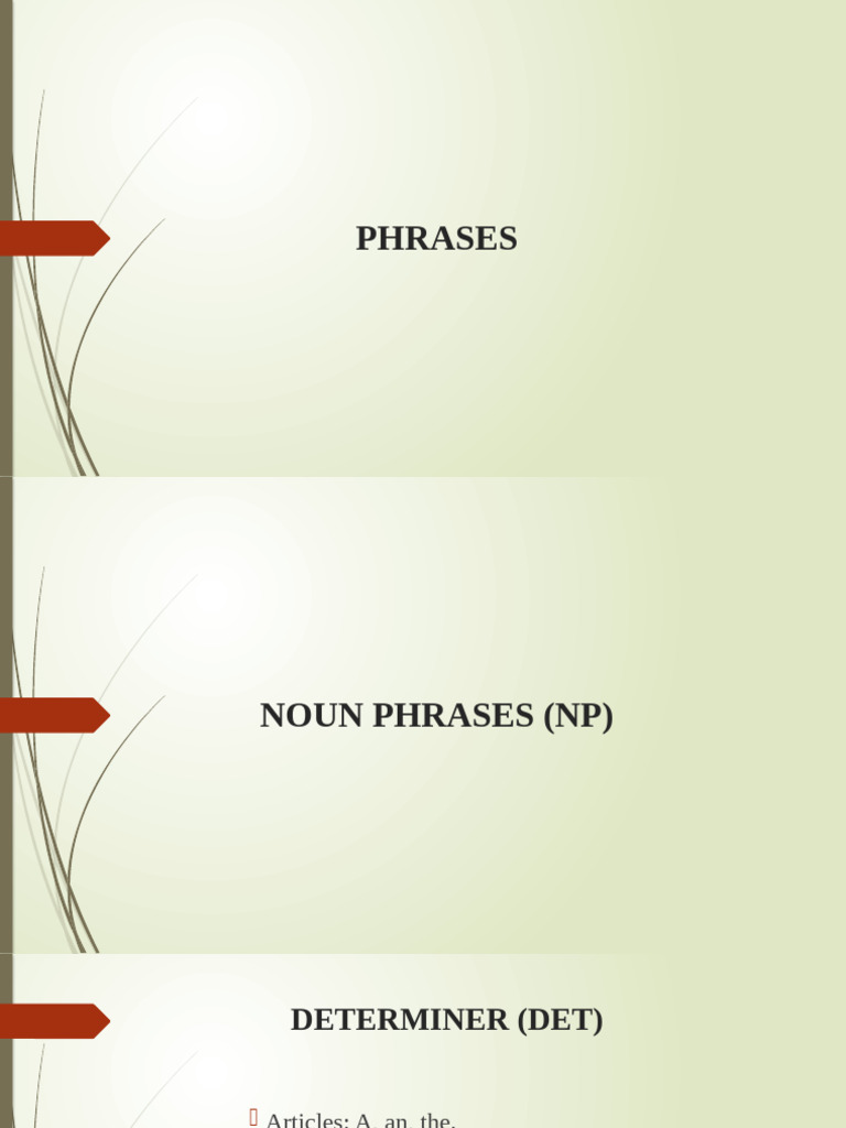Understanding Noun and Verb Phrases | PDF