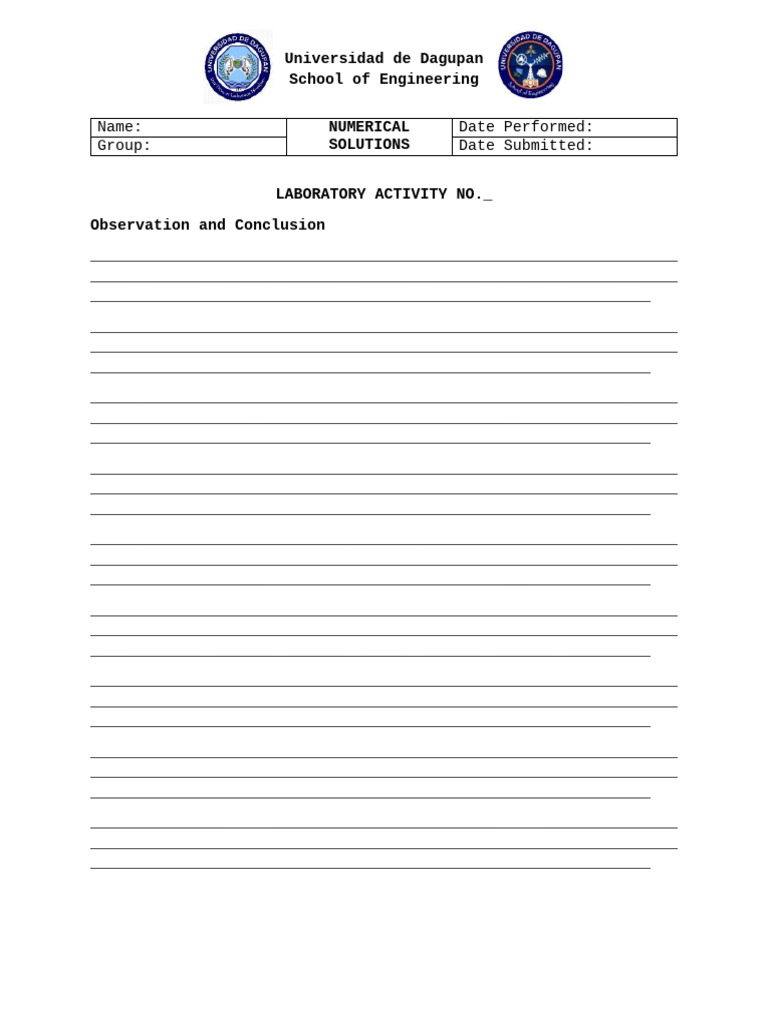 Observation and Conclusion Individual | PDF