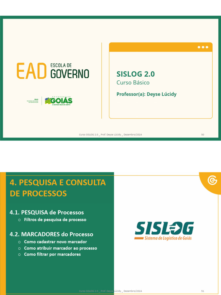 Pesquisa e Marcadores no SISLOG 2.0 | PDF