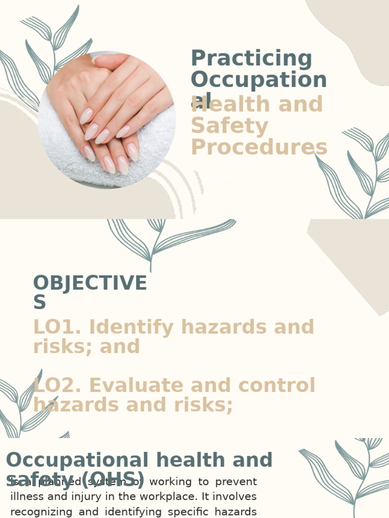 Occupational Health & Safety in Salons | PDF | Occupational Safety And ...