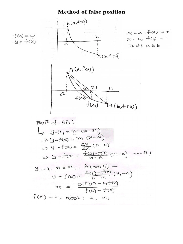 False Position and Newton Iteration | PDF