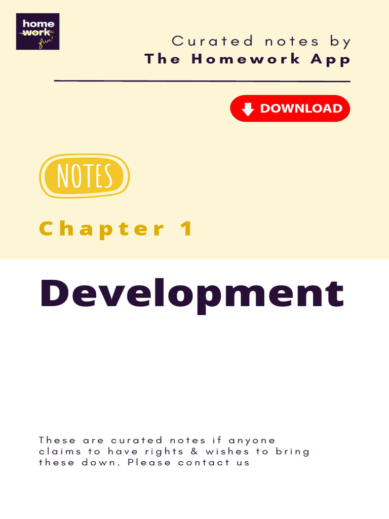 CBSE Class 10 Economics: Development Notes | PDF | Income | Economies