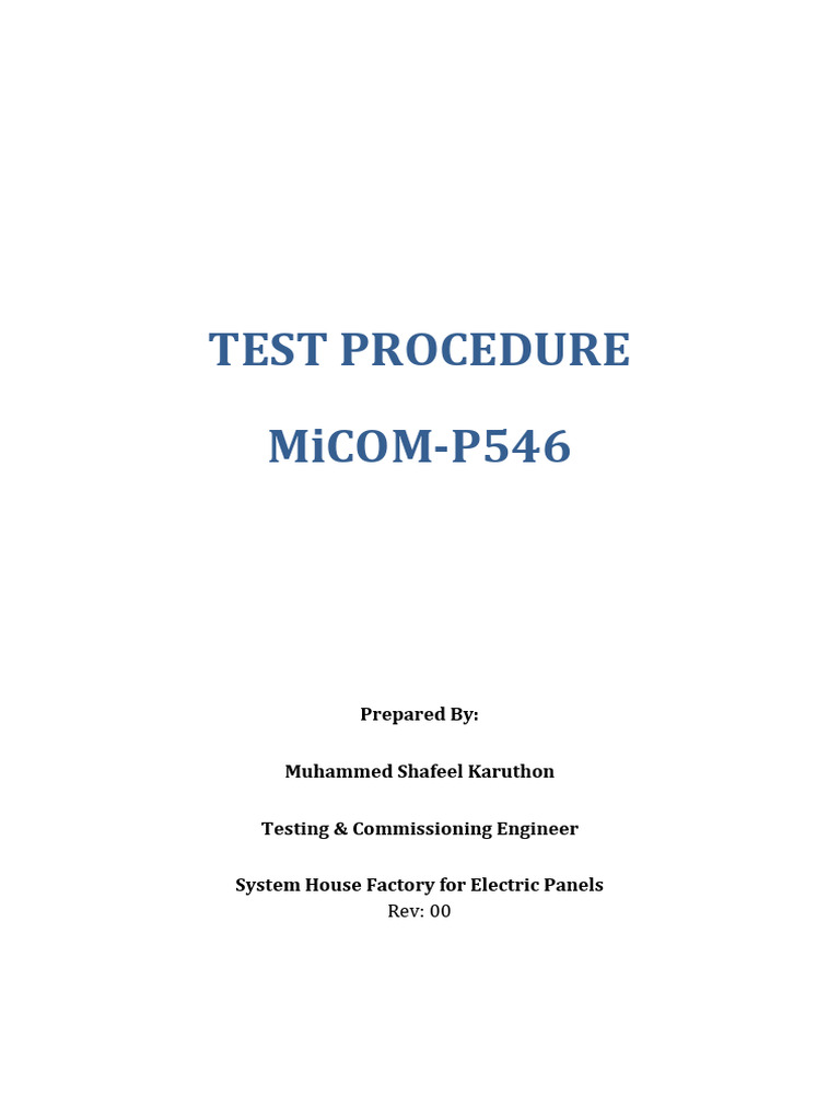 p546 - Test Procedure | PDF | Differential Calculus | Electricity