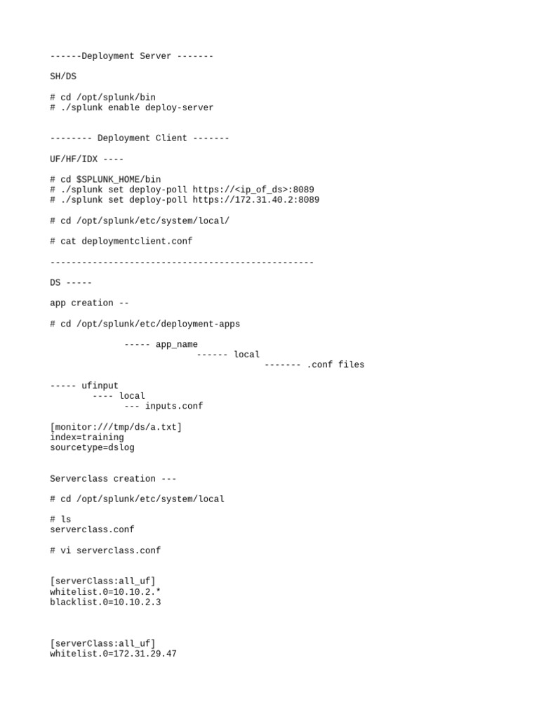 Splunk Deployment Server Setup Guide | PDF