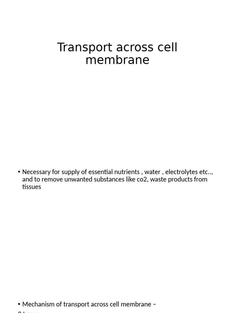 Cell Membrane Transport Mechanisms | PDF | Osmosis | Cell Biology