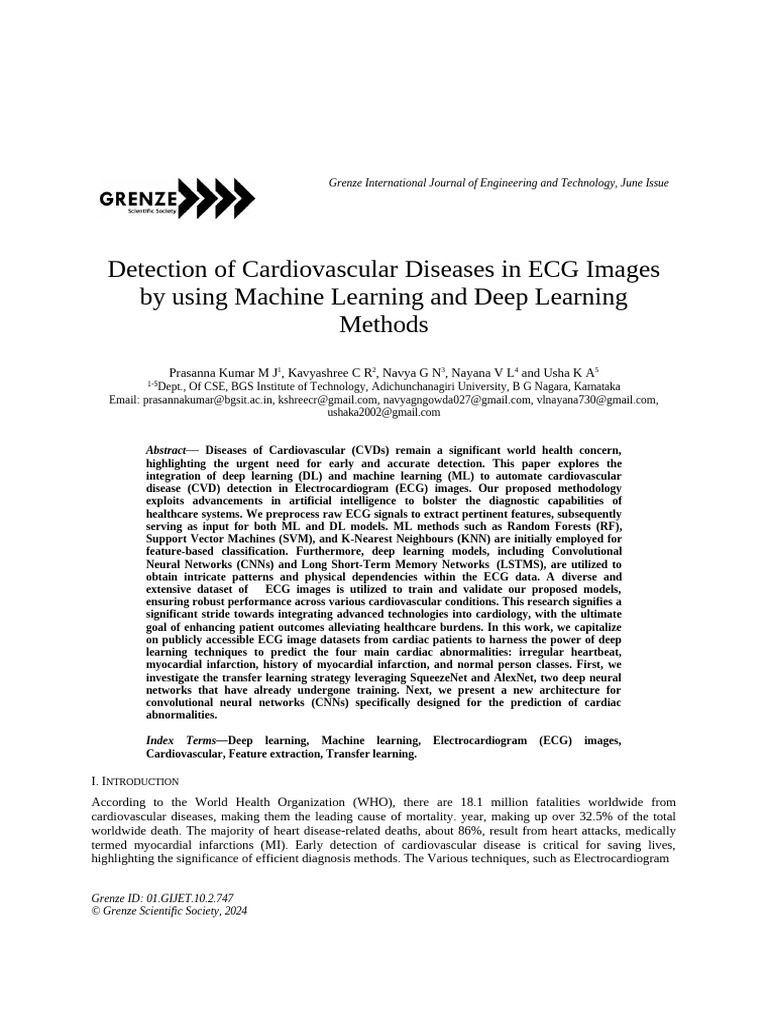 ECG Image CVD Detection via AI Methods | PDF | Machine Learning | Deep ...