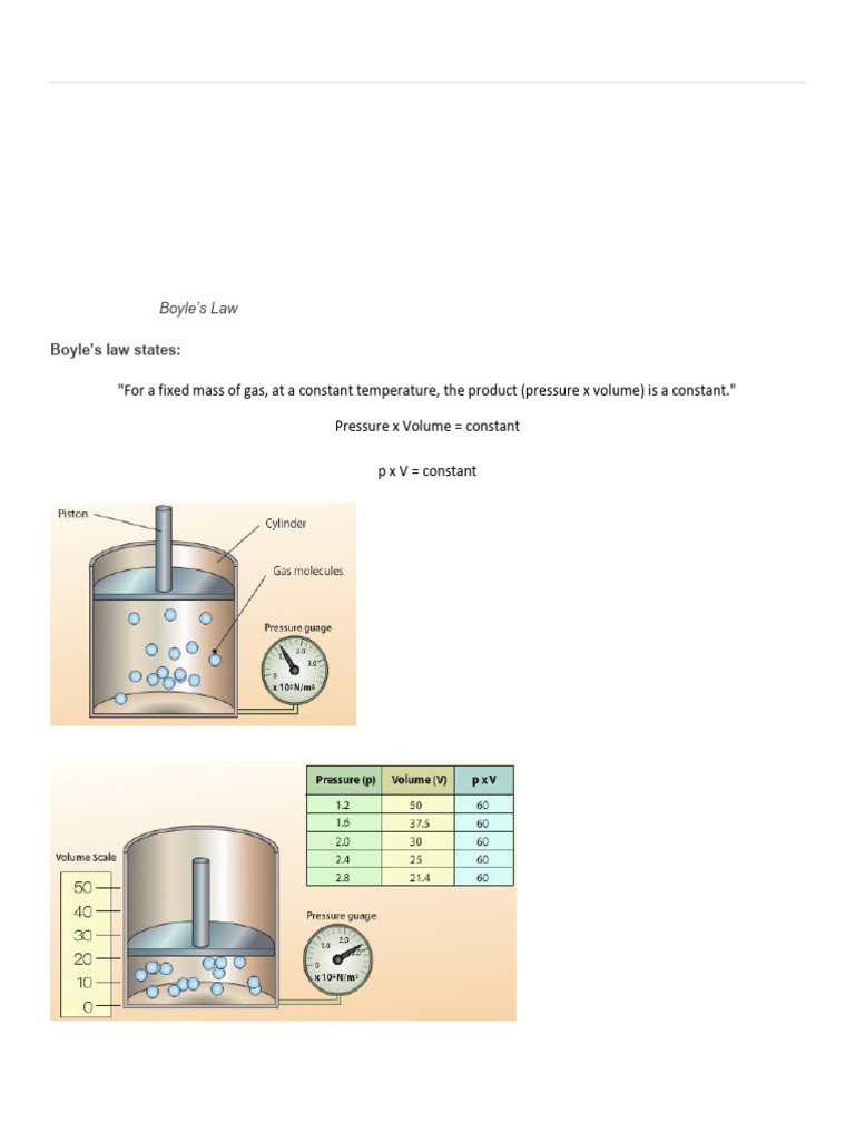 Understanding Boyle's Law and Gas Behavior | PDF | Gases | Temperature