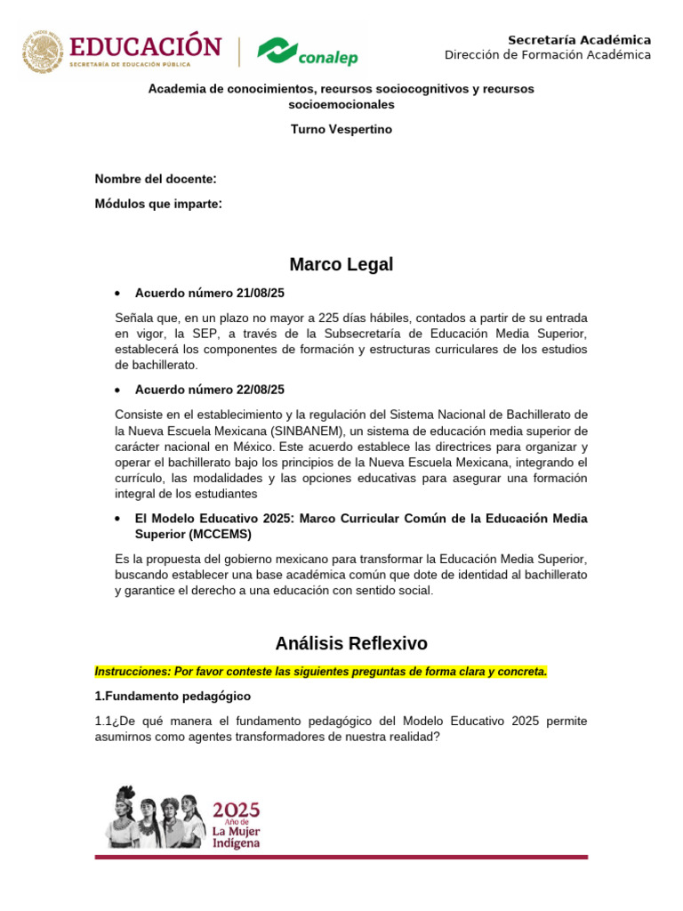 Impacto del Modelo Educativo 2025 en la Docencia | PDF | Plan de ...