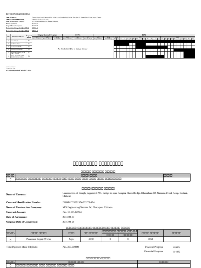 WORK Schedule and Site Pratibedan | PDF | Structural Engineering