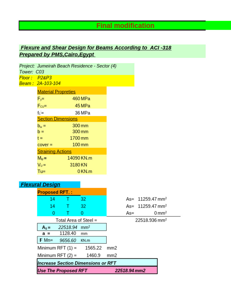 Beam Design: Flexure & Shear ACI 318 | PDF | Mechanical Engineering ...