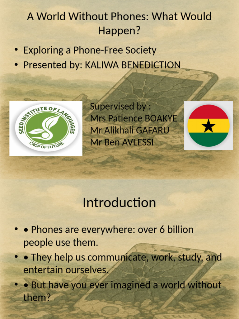 A World Without Phones Presentation | PDF | Telephone | Computing