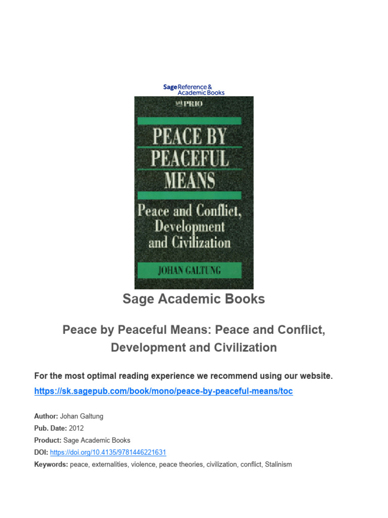 Peace and Conflict in Ethiopia | PDF | Violence | Peace