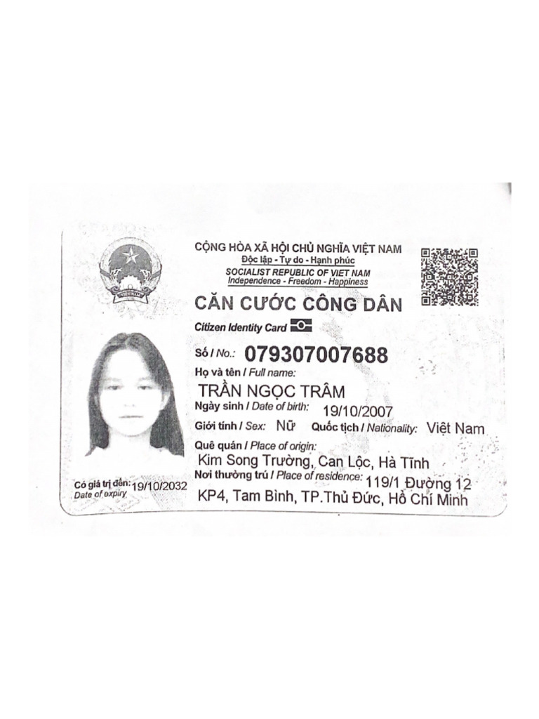 Bản Sao Cccd | PDF