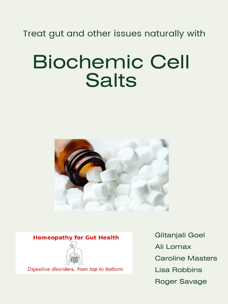 Understanding Biochemic Cell Salts | PDF | Homeopathy ...