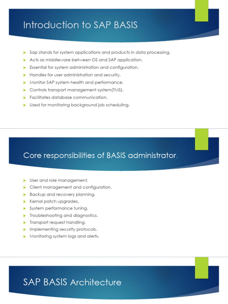 Sap Basis PPT.2 | PDF