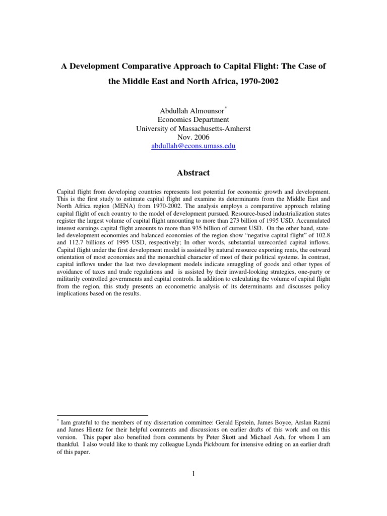 Abdullah Almounsor Paper | PDF | Development Economics | Current Account