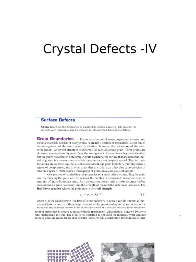 Crystal Defects 3 | PDF