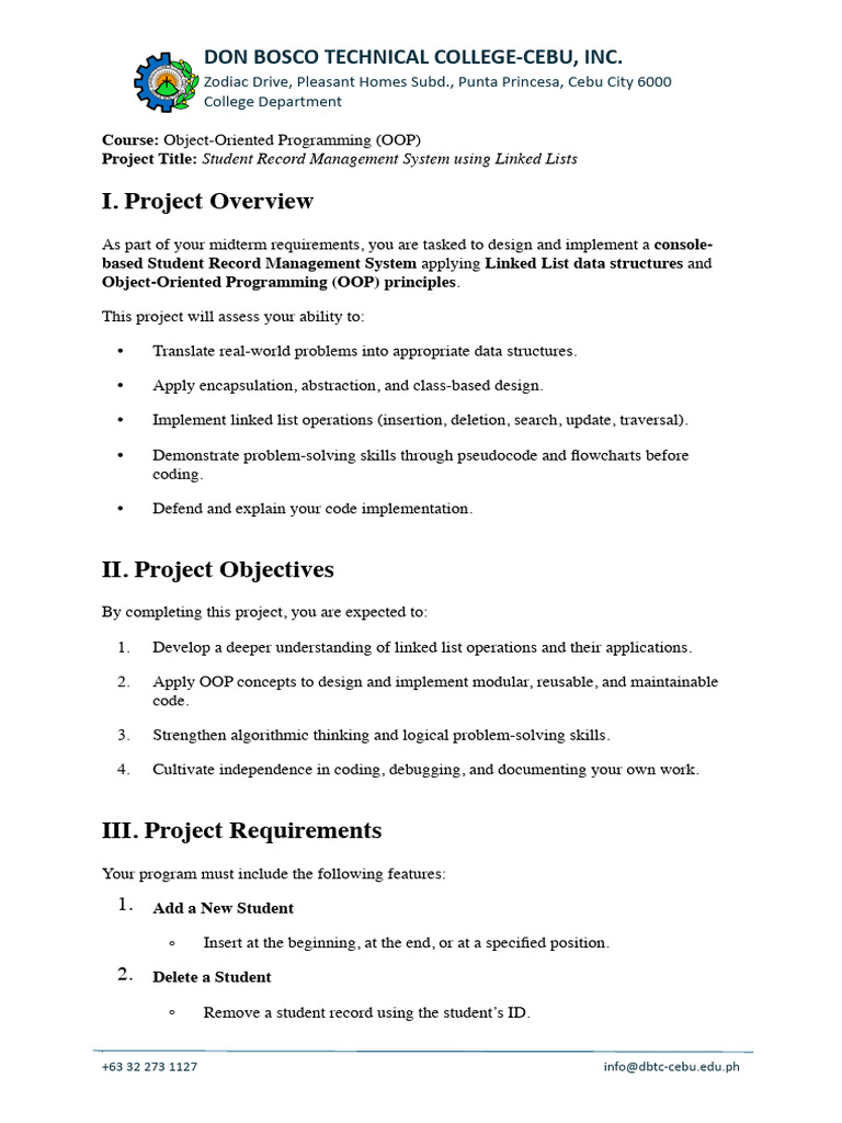 Second Year Oop Midterm Project | PDF | Object Oriented Programming ...