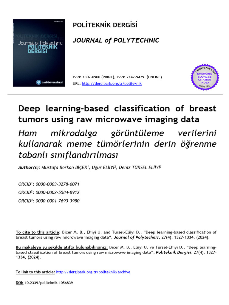 Deep Learning for Breast Tumor Classification | PDF | Mammography ...