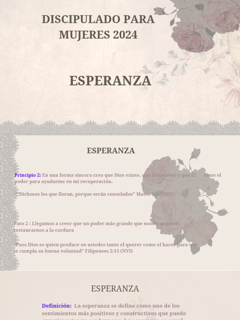 Esperanza y Cambio en el Discipulado 2024 | PDF | Epístola a los ...