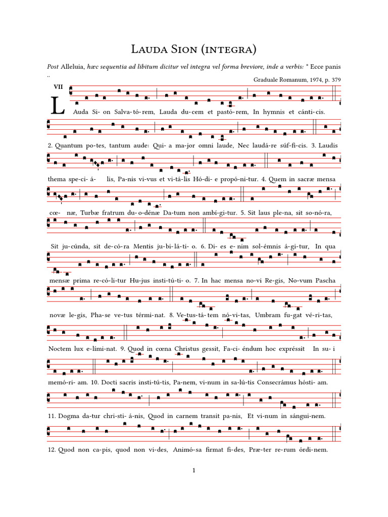 Lauda Sion - Integra | PDF