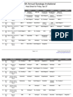 15th Annual Saratoga Invitational Friday Apr 27, 2012 Heat Sheet 4 - 26 Updated