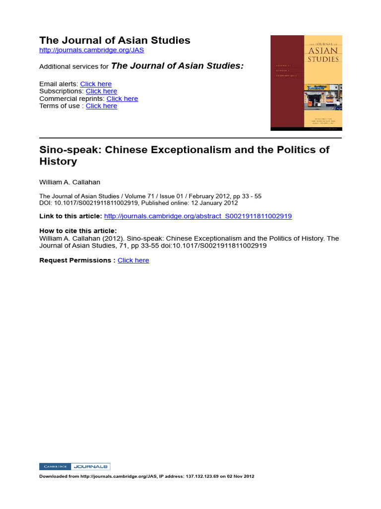 Sino-Speak: China's Rise and History | PDF | China | World Politics